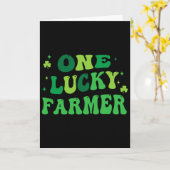 Ein glücklicher Farmer Lustiger St. Patrick's Day  Karte (Gelbe Blume)