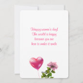 Ein glücklicher Frauentag! Internationaler Urlaub  Feiertagskarte (Rückseite)