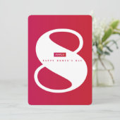 Ein glücklicher Frauentag! Internationaler Urlaub  Feiertagskarte (Stehend Vorderseite)