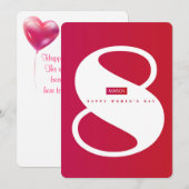 Ein glücklicher Frauentag! Internationaler Urlaub  Feiertagskarte (Vorne/Hinten)