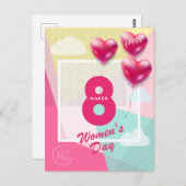 Ein glücklicher Frauentag! Internationaler Urlaub Postkarte (Vorne/Hinten)