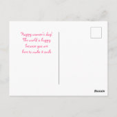 Ein glücklicher Frauentag! Internationaler Urlaub  Postkarte (Rückseite)