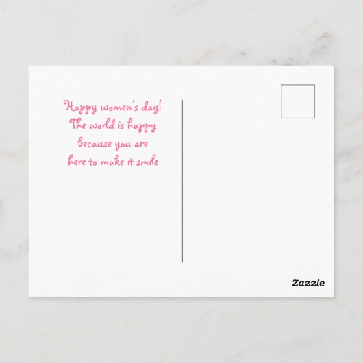 Ein glücklicher Frauentag! Internationaler Urlaub Postkarte (Rückseite)