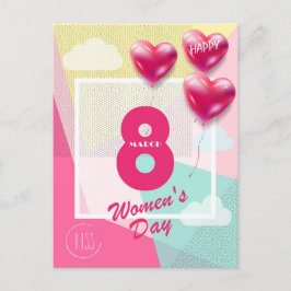 Ein glücklicher Frauentag! Internationaler Urlaub Postkarte