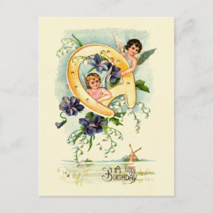 Ein glücklicher Geburtstag Cherub Gruß Postkarte