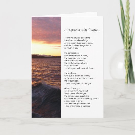 Ein glücklicher Geburtstag dachte.. Karte (Vorderseite)
