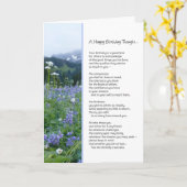 Ein glücklicher Geburtstag dachte.. Religiös Karte (Gelbe Blume)