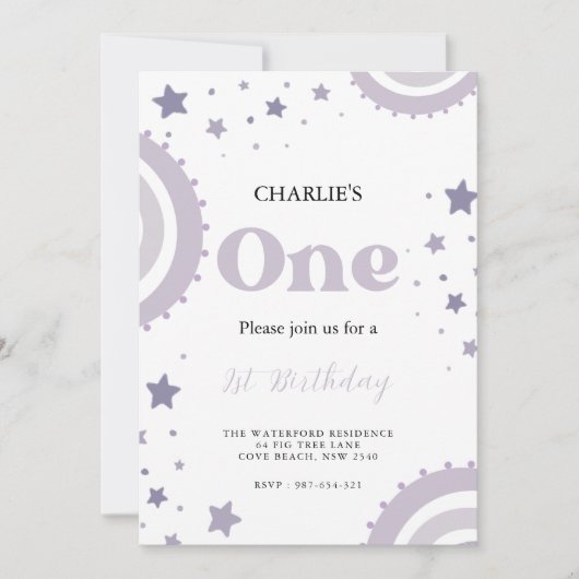 Ein glücklicher Geburtstag Einladung (Vorderseite)