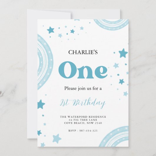 Ein glücklicher Geburtstag Einladung (Vorderseite)