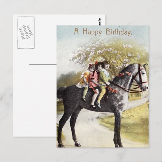 Ein glücklicher Geburtstag Postkarte (Vorne/Hinten)