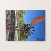 Ein glücklicher Gedanke, ein lustiges Zeichen Puzzle (Horizontal)