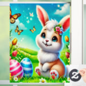Ein glücklicher Hase Fensteraufkleber (Zuhause)