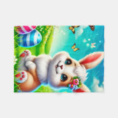 Ein glücklicher Hase Fleecedecke (Vorderseite (Horizontal))