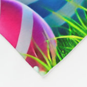 Ein glücklicher Hase Fleecedecke (Ecke)