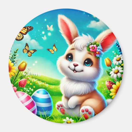 Ein glücklicher Hase Magnet (Vorne)