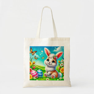 Ein glücklicher Hase Tragetasche