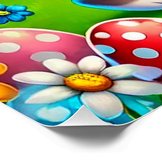 Ein glücklicher Hase und Igel Poster (Ecke)