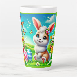 Ein glücklicher Hasse Milchtasse