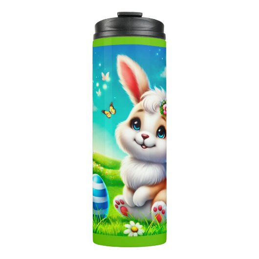  Ein glücklicher Hasse Thermosbecher (Vorderseite)