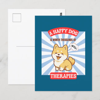 Ein glücklicher Hund Süßer Hund Ankündigungspostkarte