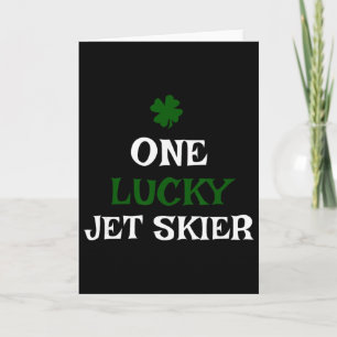 Ein glücklicher Jet-Skifahrer St. Patrick's Day Ir Karte