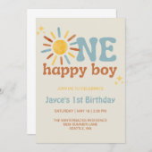 Ein glücklicher Junge, 1. Sonnenreise Einladung (Vorne/Hinten)