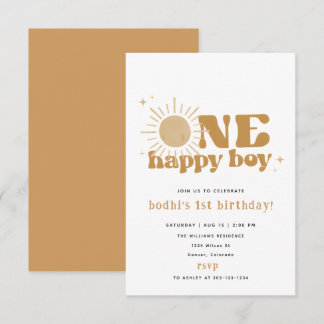 Ein glücklicher Junge Erste Reise um die Sonne Einladung