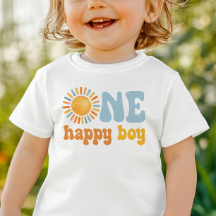 Ein glücklicher Junge Sonnenschein 1. Geburtstag Baby T-shirt