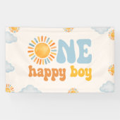 Ein glücklicher Junge Sonnenschein 1. Geburtstag Banner (Horizontal)