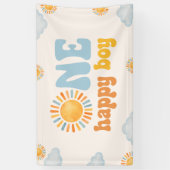Ein glücklicher Junge Sonnenschein 1. Geburtstag Banner (Vertikal)