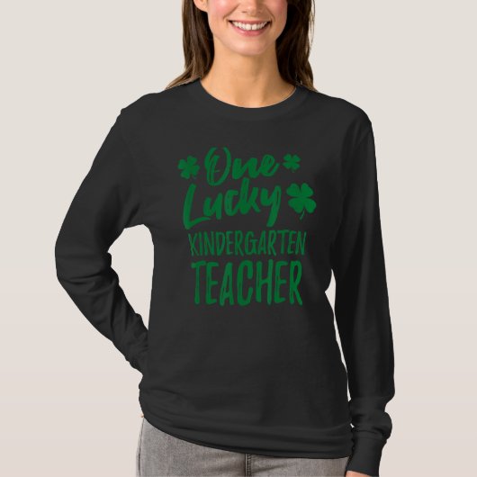Ein glücklicher Kindergarten Lehrer St Patrick S D T-Shirt (Vorderseite)