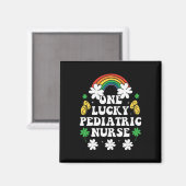 Ein glücklicher Kinderkrankenschwester Lustiger ir Magnet (Vorderseite/Rückseite)