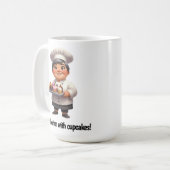 Ein glücklicher Koch für die Kamera Kaffeetasse (Vorderseite Links)