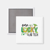 Ein glücklicher Labortechniker St Patricks Day Grü Magnet (Vorderseite/Rückseite)
