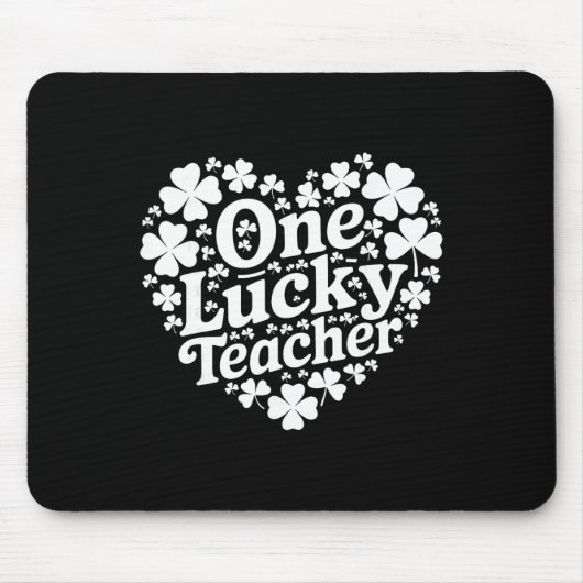Ein glücklicher Lehrer Frohen St. Patrick's Day Cu Mousepad (Vorne)
