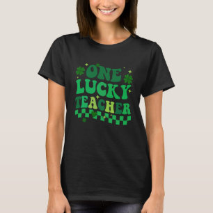 Ein glücklicher Lehrer Groovy Retro St. Patrick's  T-Shirt