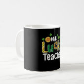 Ein glücklicher Lehrer Schule St. Patrick's Day Kaffeetasse (Vorderseite Links)