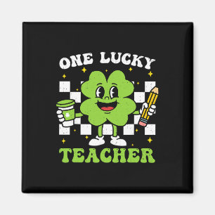 Ein glücklicher Lehrer St. Patrick Tag Shamrock He Magnet