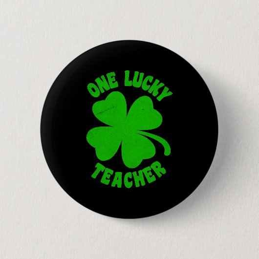 Ein glücklicher Lehrer St Patrick's Day Button (Vorderseite)