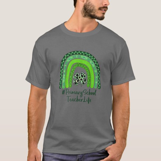 Ein glücklicher Lehrer St Patrick's Day Grundschul T-Shirt (Vorderseite)