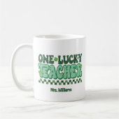 Ein glücklicher Lehrer St. Patrick's Day Kaffeetasse (Links)