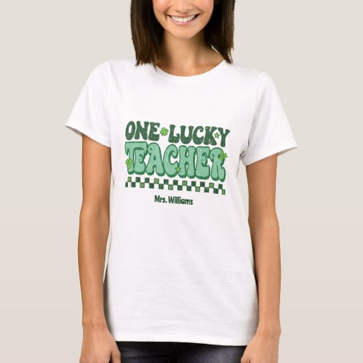 Ein glücklicher Lehrer St. Patrick's Day T-Shirt (Vorderseite)