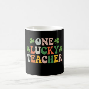 Ein glücklicher Lehrer unterrichtet Retro St. Patr Kaffeetasse