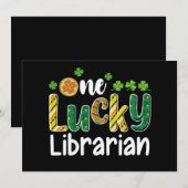 Ein glücklicher Librarian School St. Patrick's Day Einladung (Vorne/Hinten)