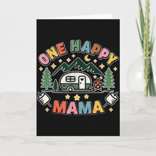 Ein glücklicher Mama-Camper zum ersten Geburtstag Karte