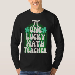 Ein glücklicher Mathelehrer Retro Shamrock St Patr T-Shirt