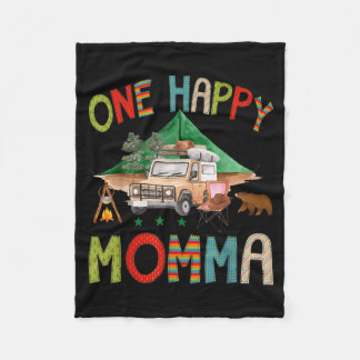 Ein glücklicher Momma-Camper 1. Geburtstag Junge C Fleecedecke