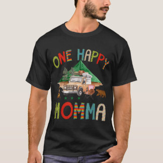 Ein glücklicher Momma-Camper 1. Geburtstag Junge C T-Shirt