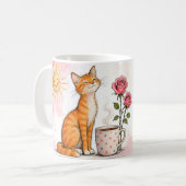 Ein glücklicher Morgen beginnt mit Kaffee – Süße K Kaffeetasse (Vorderseite Links)