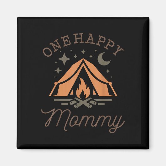 Ein glücklicher Mutter-Camper 1. Geburtstag Campin Magnet (Vorne)